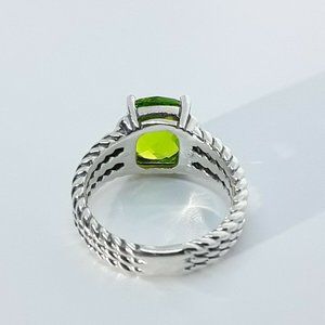 David Yurman Petite Wheaton Ring With Peridot And